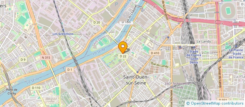 localisation de l'entreprise KONE SOLIDARITE FEMMES (KSF) à SAINT-OUEN-SUR-SEINE