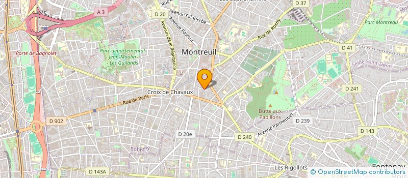 localisation de l'entreprise KOOLFOOD à MONTREUIL