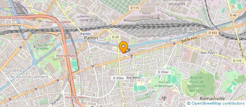 localisation de l'entreprise KOR2 à PANTIN