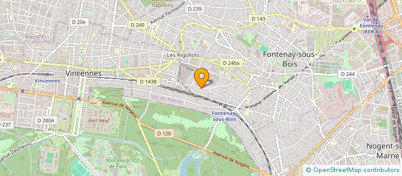 localisation de l'entreprise KORALLION à FONTENAY-SOUS-BOIS