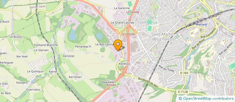 localisation de l'entreprise KORN PEINTURE à SAINT-MARTIN-DES-CHAMPS