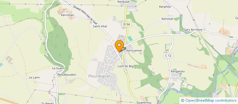 localisation de l'entreprise KOROLLERIEN BRO PONVEL  PLOUNEVEZEL