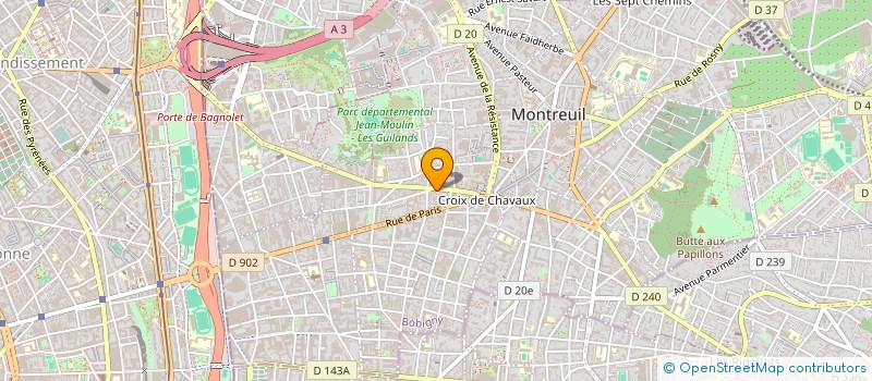 localisation de l'entreprise KORUS à MONTREUIL