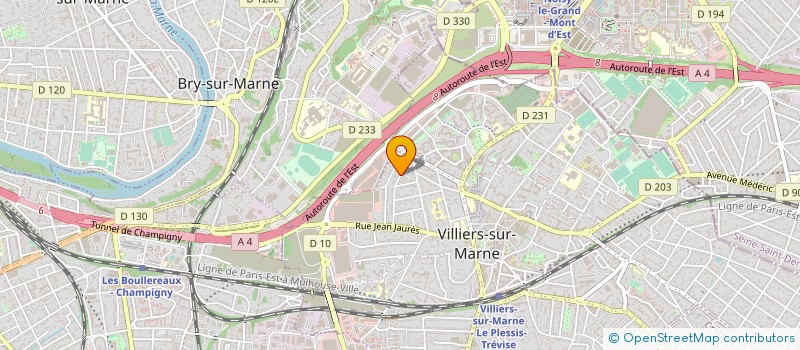 localisation de l'entreprise KORYO TAEKWONDO BRY SUR MARNE à VILLIERS-SUR-MARNE