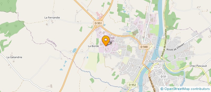 localisation de l'entreprise KOSMOD à CONFOLENS