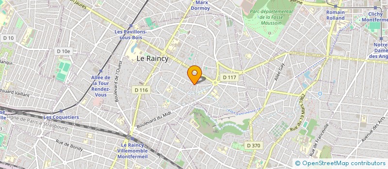localisation de l'entreprise KOTEL PIZZA à LE RAINCY