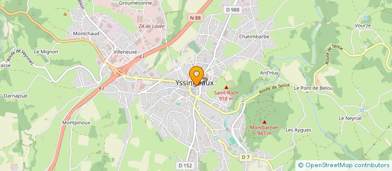 localisation de l'entreprise KOUASSI CELINE à YSSINGEAUX