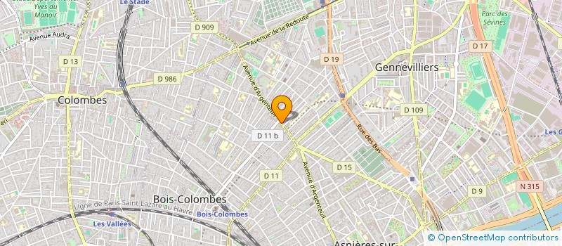 localisation de l'entreprise KOUBA COIFFURE à BOIS-COLOMBES