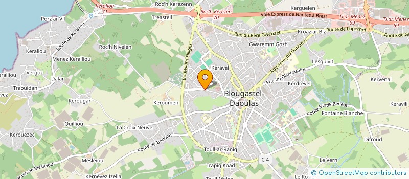 localisation de l'entreprise KOUR VIHAN  PLOUGASTEL-DAOULAS