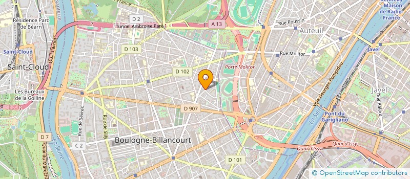 localisation de l'entreprise KOURIA JAMOT à BOULOGNE-BILLANCOURT
