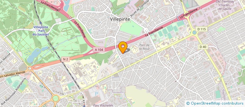 localisation de l'entreprise KOURICHI AUTO à VILLEPINTE