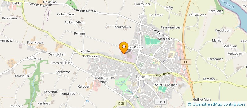 localisation de l'entreprise KOVER GRAPHIK  LANNILIS