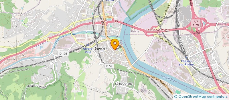 localisation de l'entreprise KOWASU SUSHI à GIVORS