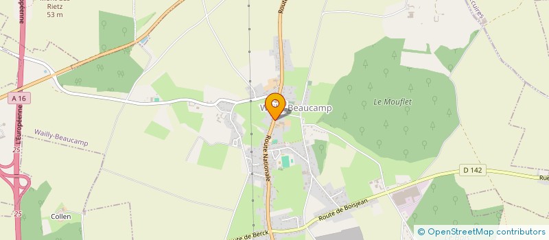 localisation de l'entreprise KP COUVERTURE  WAILLY-BEAUCAMP