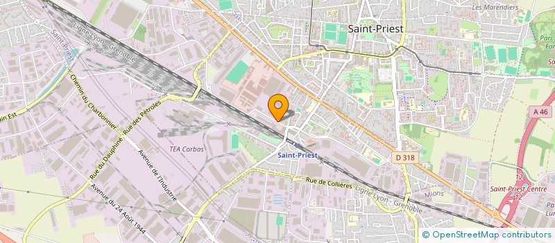 localisation de l'entreprise KP TRANS à SAINT-PRIEST