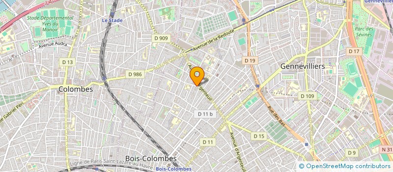 localisation de l'entreprise KPB HOLDING à BOIS-COLOMBES