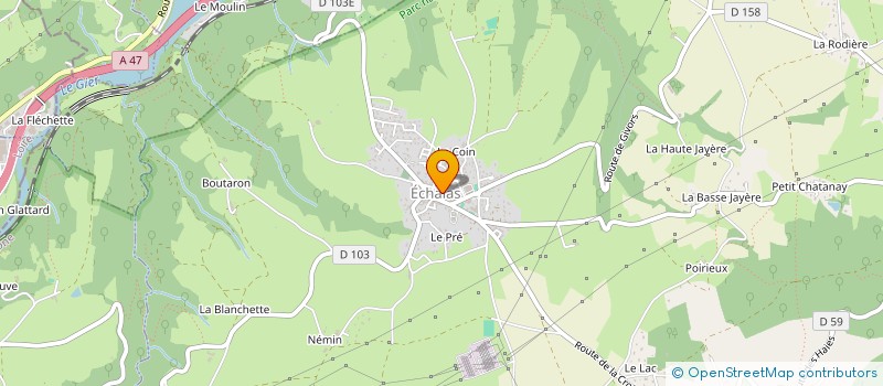 localisation de l'entreprise KPI  ECHALAS