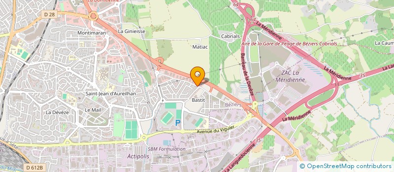 localisation de l'entreprise KR FIT à BEZIERS