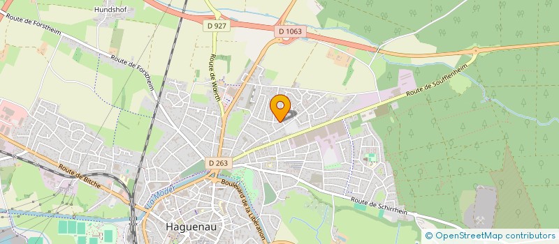 localisation de l'entreprise KR MUSIQUE PRODUCTION  HAGUENAU