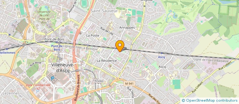 localisation de l'entreprise KRA HOLDING à VILLENEUVE-D'ASCQ