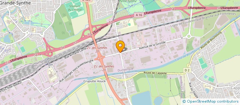 localisation de l'entreprise KRAAN VERHUUR RAPIDE à DUNKERQUE