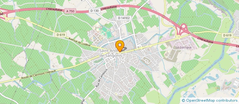 localisation de l'entreprise KRAV-MAGA 34 ET DISCIPLINES ASSOCIEES  SAINT-ANDRE-DE-SANGONIS