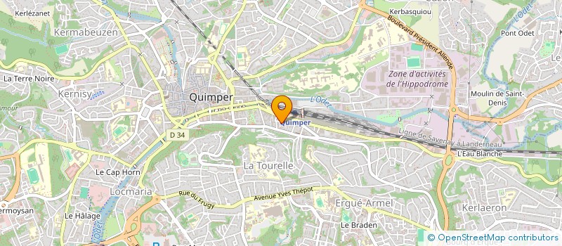 localisation de l'entreprise KRAV-MAGA PENN-AR-BED (KMPAB) à QUIMPER