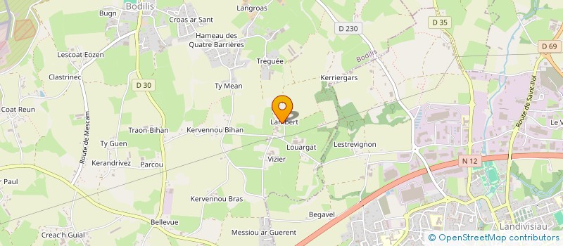 localisation de l'entreprise KRC IMMO  BODILIS