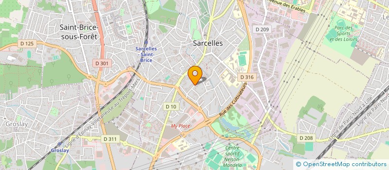 localisation de l'entreprise KRE  SARCELLES