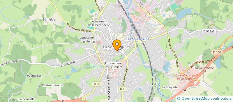 localisation de l'entreprise KREATION INTERIEUR à LA SOUTERRAINE