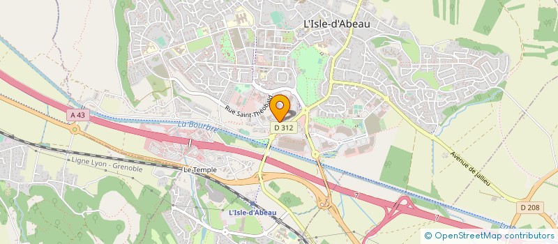 localisation de l'entreprise KREATIS à L'ISLE-D'ABEAU