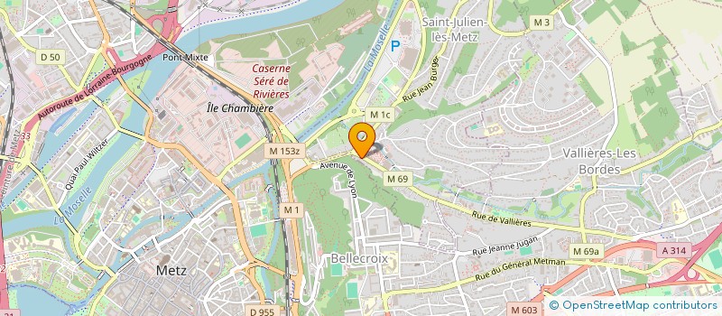 localisation de l'entreprise KREICHER FRERES ET MICHEL CHARPENTE COUVERTURE ZINGUERIE  SAINT-JULIEN-LES-METZ