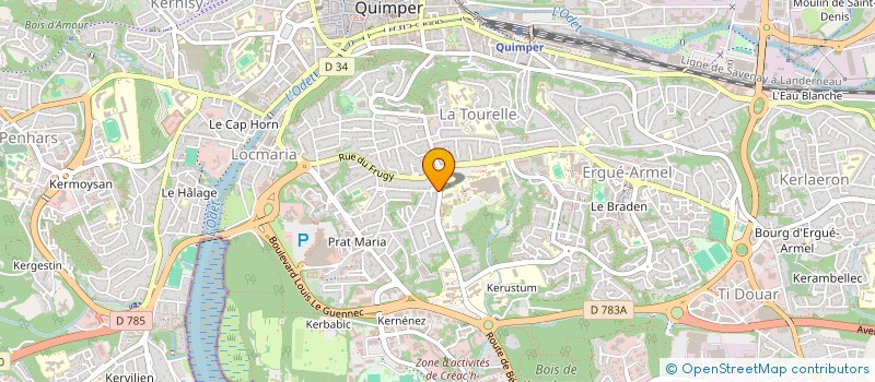 localisation de l'entreprise KREIZ à QUIMPER