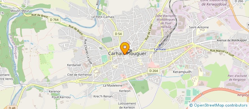 localisation de l'entreprise KREIZ AR CREDIT à CARHAIX-PLOUGUER