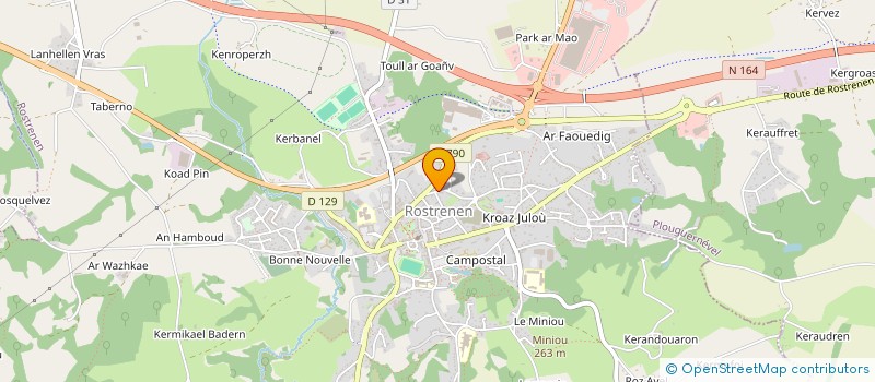 localisation de l'entreprise KREIZ BREIZH BASKET-BALL  ROSTRENEN