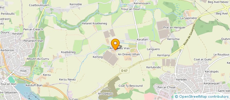 localisation de l'entreprise KREIZ ENERGIE  MILIZAC-GUIPRONVEL