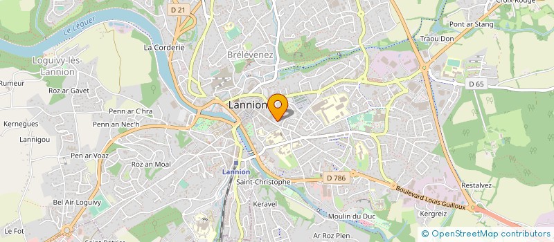 localisation de l'entreprise KREIZ-KER ANIMATIONS-DETENTE-LOISIRS à LANNION