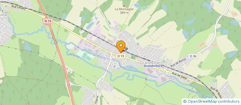 localisation de l'entreprise KREMER ETABLISSEMENTS à GRANDVILLARS