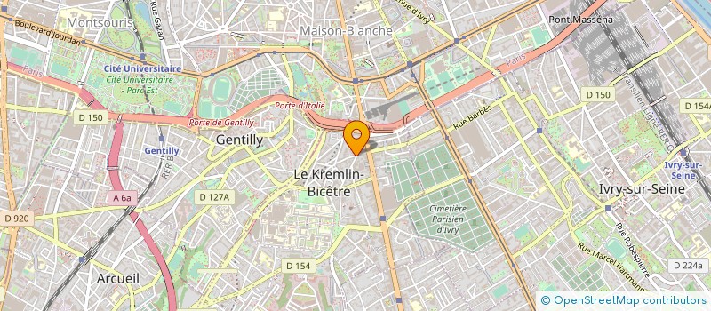 localisation de l'entreprise KREMLIN-BICETRE FUTSAL  LE KREMLIN-BICETRE