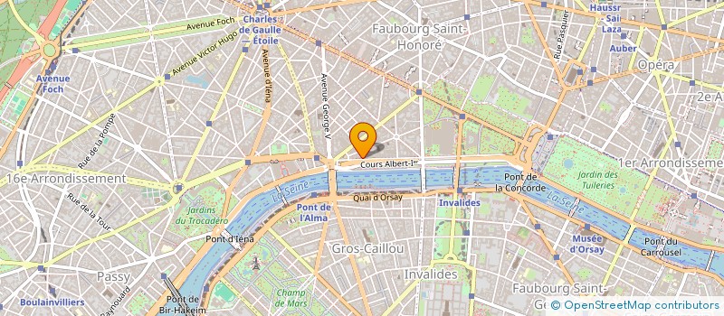 localisation de l'entreprise KRESK DEVELOPPEMENT COURS ALBERT 1ER  PARIS