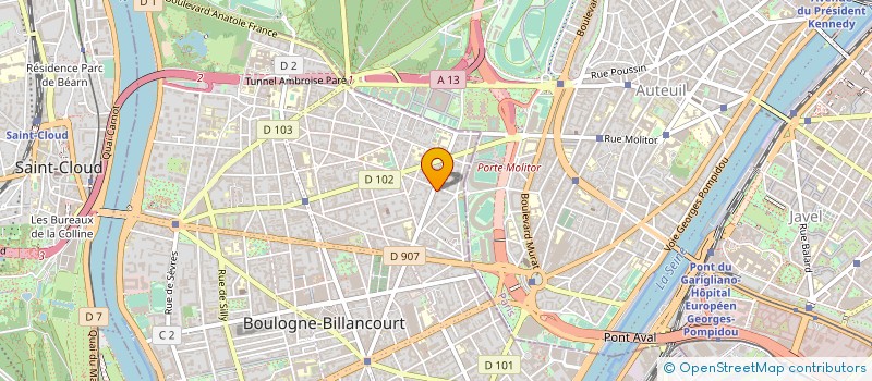 localisation de l'entreprise KRETZ & PARTNERS INVEST à BOULOGNE-BILLANCOURT