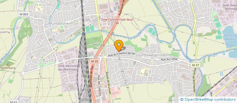 localisation de l'entreprise KREYOL'KADANS  SOUFFELWEYERSHEIM