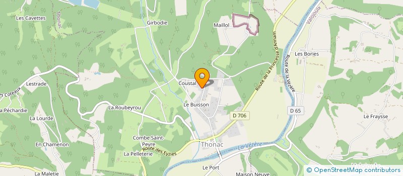 localisation de l'entreprise KRISCAN DE LOSSE  THONAC