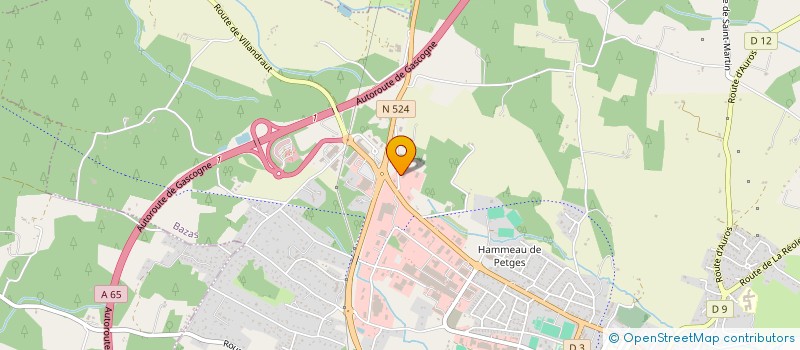 localisation de l'entreprise KRISFIT  BAZAS