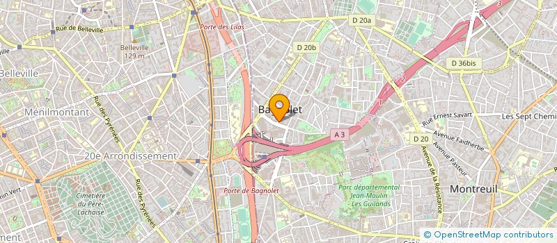 localisation de l'entreprise KRISLEY à BAGNOLET