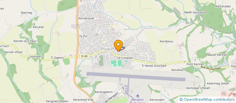 localisation de l'entreprise KRISTAL VITRERIE  PLUGUFFAN