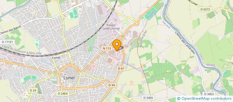 localisation de l'entreprise KRISTEL à LUNEL