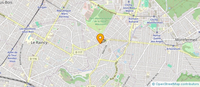 localisation de l'entreprise KRISTOFF PNEU  GAGNY