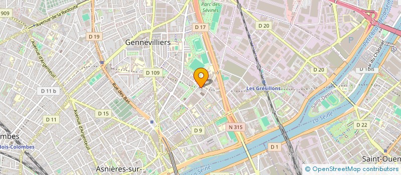 localisation de l'entreprise KRM à GENNEVILLIERS