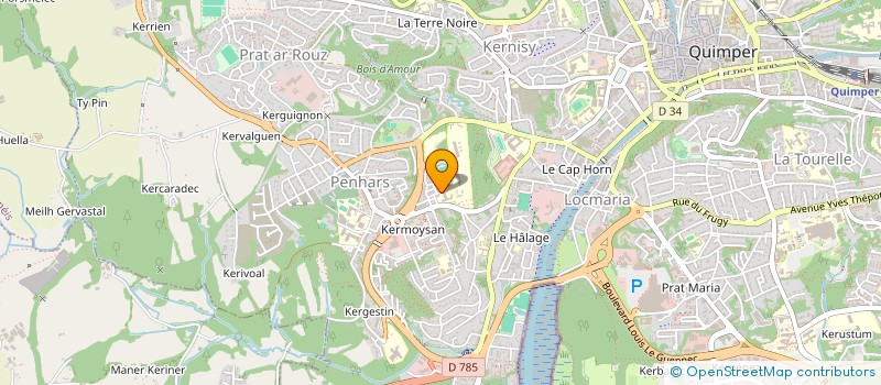 localisation de l'entreprise KROASHENT KERNE  QUIMPER